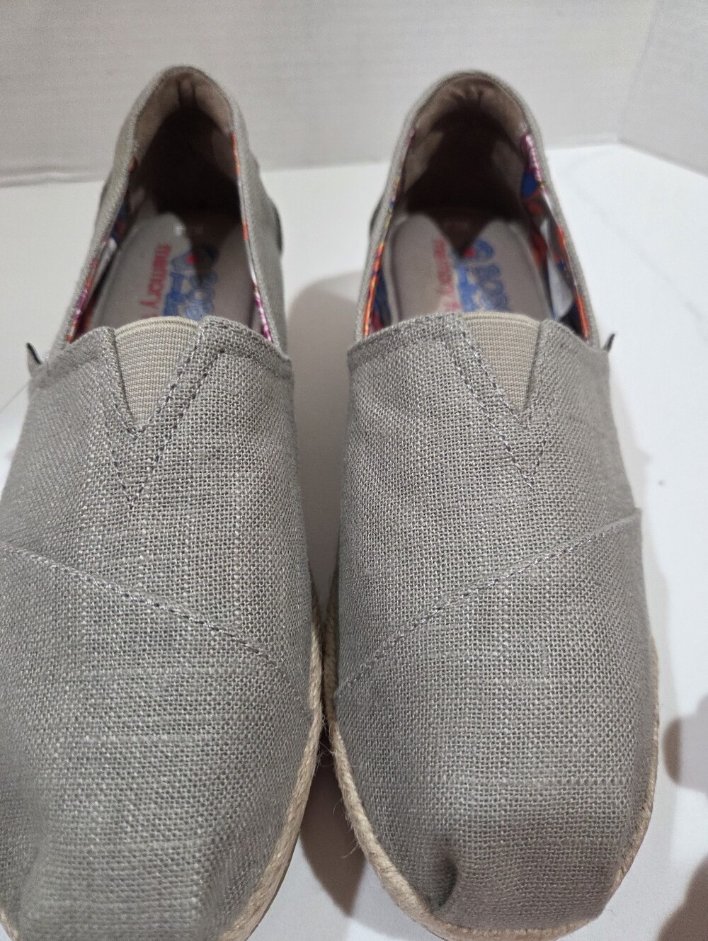 Bobs from Skechers Women's Taupe Espadrille Wedge Slip On Shoes Size 7.5 - Picture 11 of 16